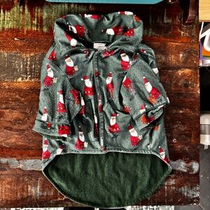 Gap Dog Santa Print Christmas Shirt M/L